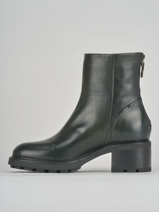Stivaletti tacco 5cm pelle verde