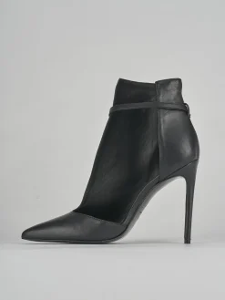 Stivaletti tacco 10cm pelle nero