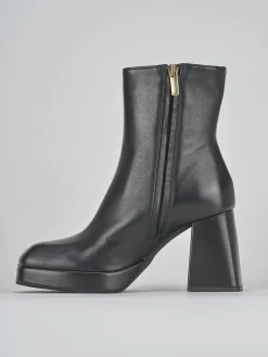 Stivaletti tacco 7cm pelle nero