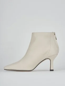 Stivaletti tacco 7cm pelle bianco
