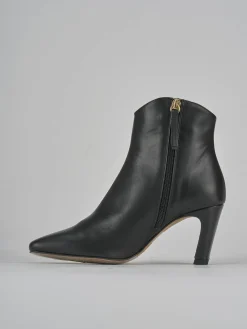 Stivaletti tacco 7cm pelle nero