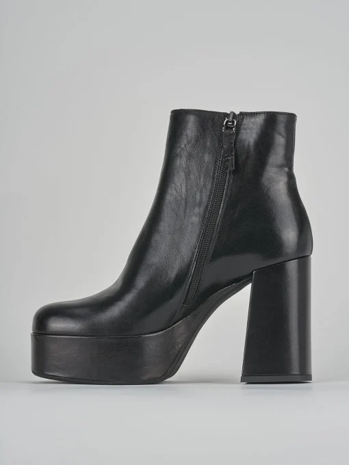 Stivaletti tacco 9cm pelle nero