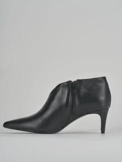 Stivaletti tacco 5cm pelle nero