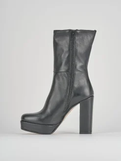 Stivaletti tacco 11cm pelle nero