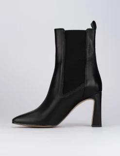 Stivaletti tacco 9cm pelle nero