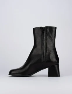 Stivaletti tacco 6cm pelle nero