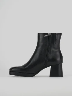 Stivaletti tacco 6cm pelle nero