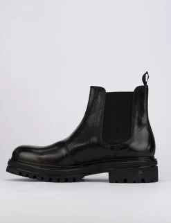 Stivaletti tacco 1cm pelle nero