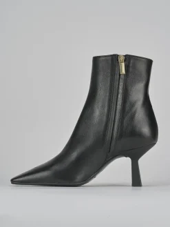 Stivaletti tacco 8cm pelle nero