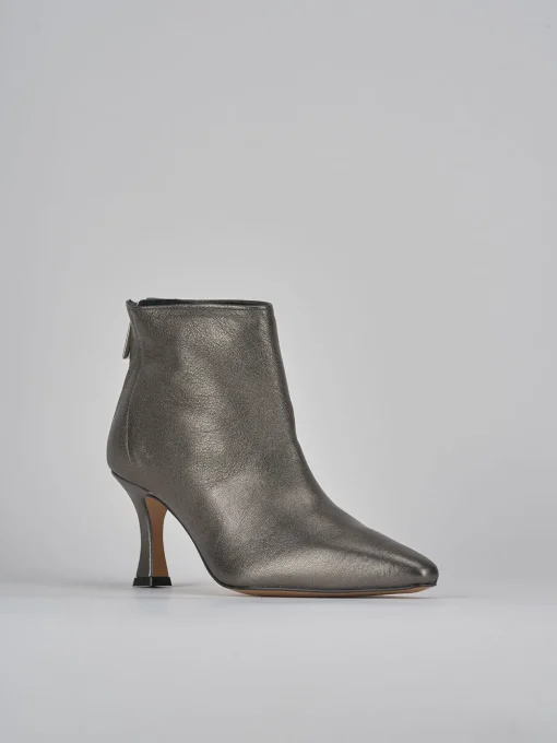 Stivaletti tacco 7cm pelle grigio