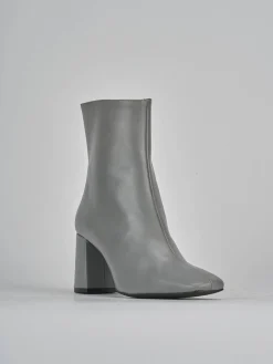 Stivaletti tacco 7cm pelle grigio