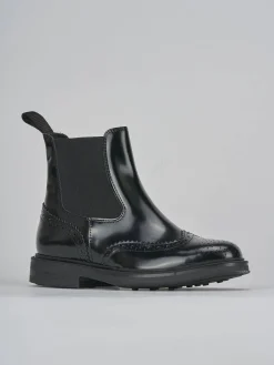 Stivaletti tacco 2cm pelle nero