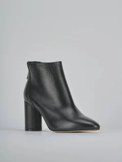 Stivaletti tacco 9cm pelle nero