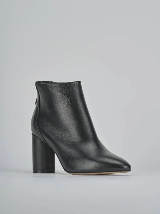 Stivaletti tacco 9cm pelle nero