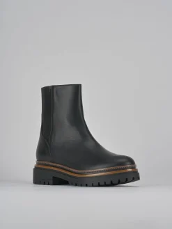 Stivaletti tacco 3cm pelle nero