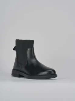 Stivaletti tacco 1cm pelle nero