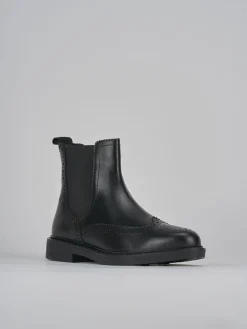 Stivaletti tacco 1cm pelle nero