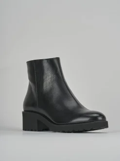 Stivaletti tacco 4cm pelle nero