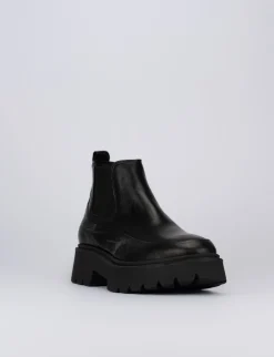 Stivaletti tacco 1cm pelle nero
