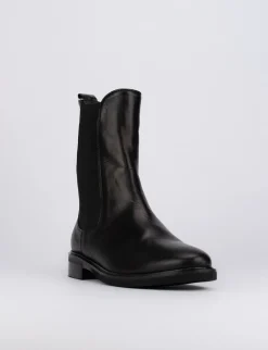 Stivaletti tacco 1cm pelle nero