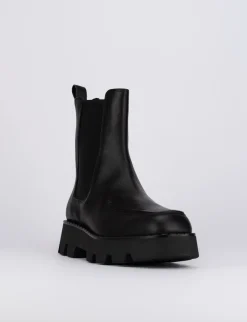 Stivaletti tacco 1cm pelle nero