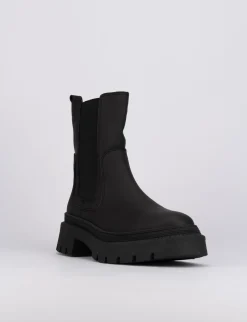 Stivaletti tacco 2cm pelle nero