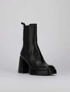 Stivaletti tacco 9cm pelle nero