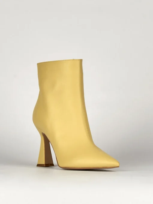 Stivaletti tacco 9cm pelle giallo