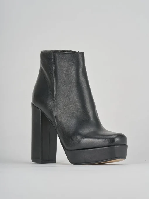 Stivaletti tacco 9cm pelle nero