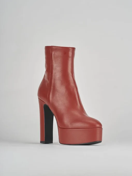 Stivaletti tacco 13cm pelle arancio