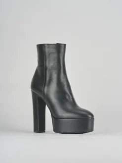 Stivaletti tacco 13cm pelle nero