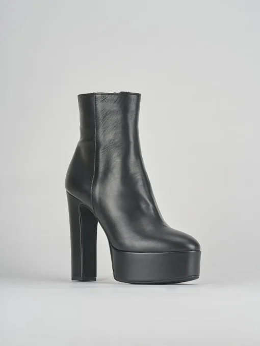 Stivaletti tacco 13cm pelle nero