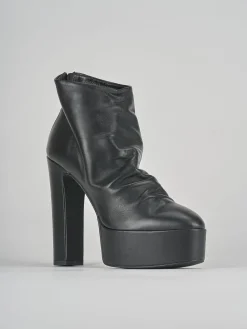 Stivaletti tacco 13cm pelle nero