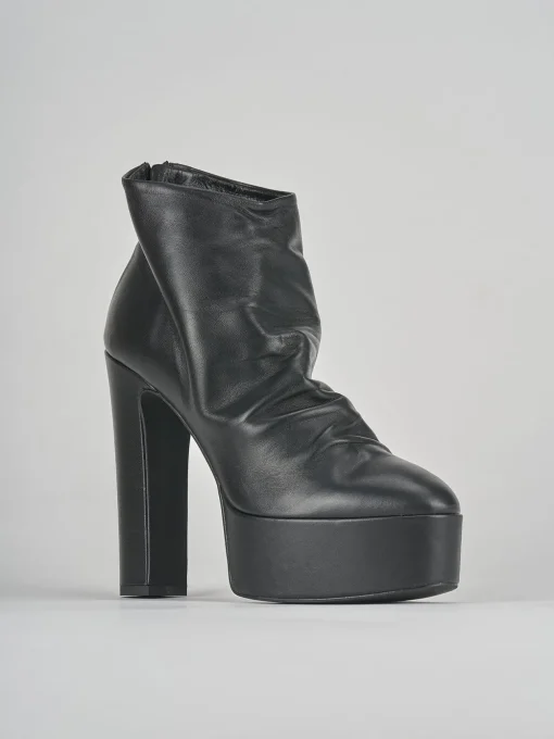 Stivaletti tacco 13cm pelle nero