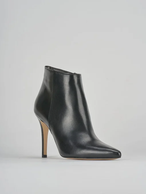 Stivaletti tacco 9cm pelle nero
