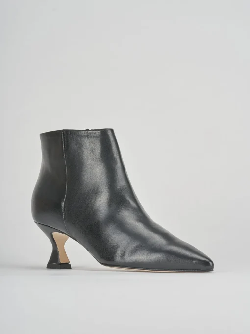 Stivaletti tacco 5cm pelle nero