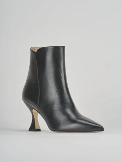 Stivaletti tacco 7cm pelle nero