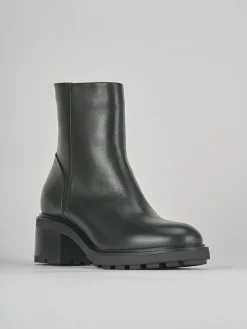 Stivaletti tacco 5cm pelle verde