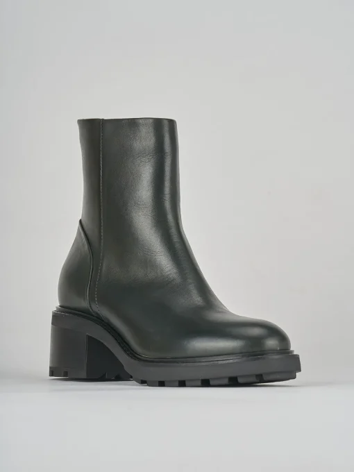 Stivaletti tacco 5cm pelle verde
