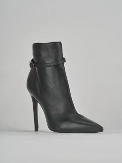 Stivaletti tacco 10cm pelle nero