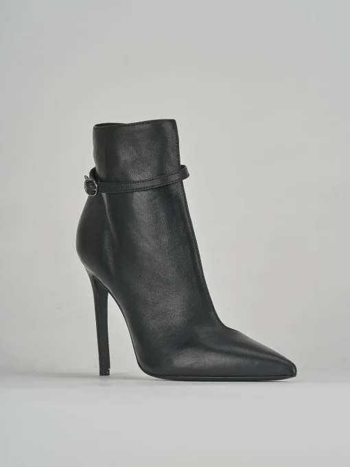 Stivaletti tacco 10cm pelle nero