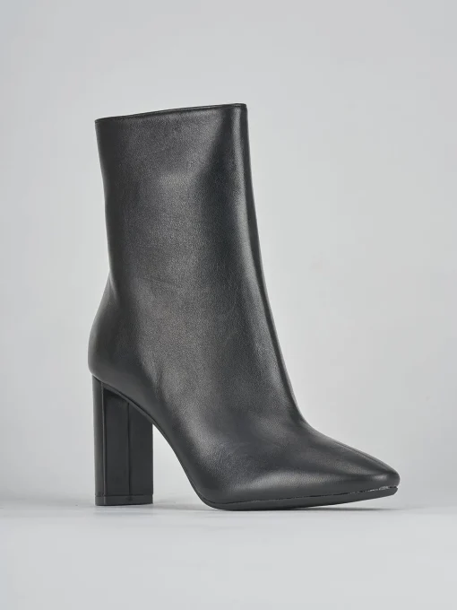 Stivaletti tacco 9cm pelle nero