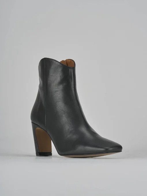 Stivaletti tacco 7cm pelle nero