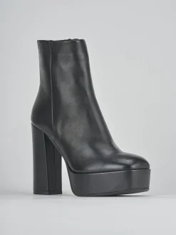 Stivaletti tacco 11cm pelle nero