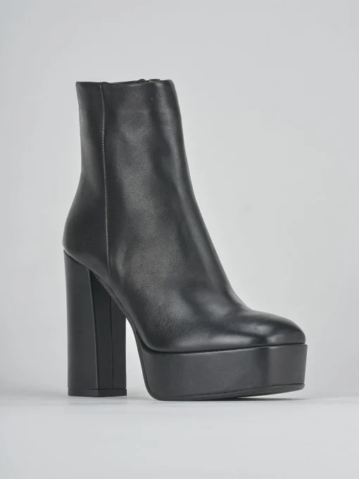 Stivaletti tacco 11cm pelle nero