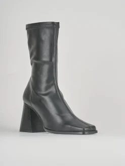 Stivaletti tacco 7cm pelle nero
