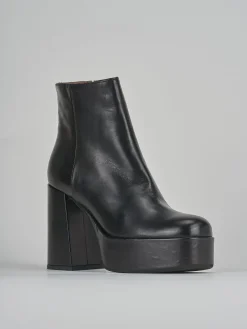 Stivaletti tacco 9cm pelle nero