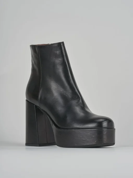 Stivaletti tacco 9cm pelle nero