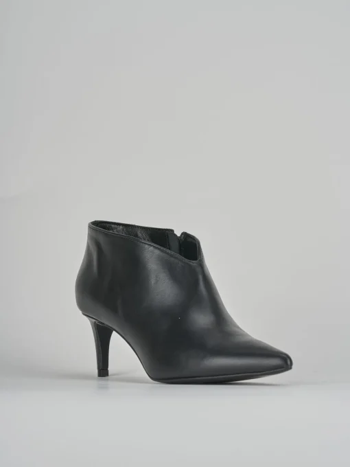 Stivaletti tacco 5cm pelle nero