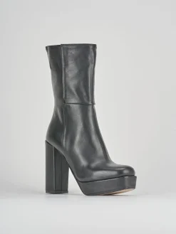 Stivaletti tacco 11cm pelle nero